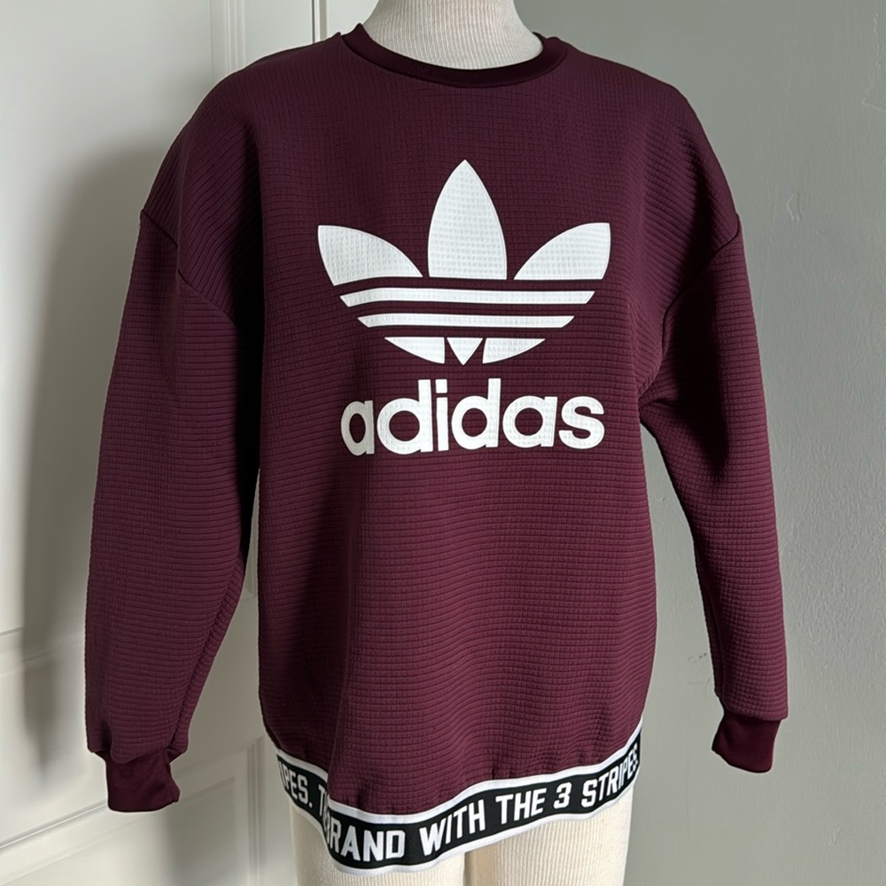Adidas 3 Stripes Band Logo Sweater Size Large